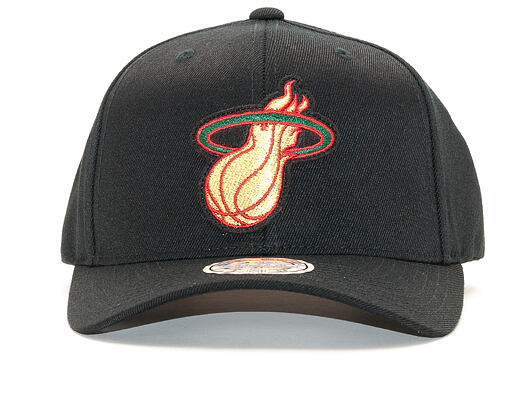 Kšiltovka Mitchell & Ness Luxe 110 SB Miami Heat Black Snapback