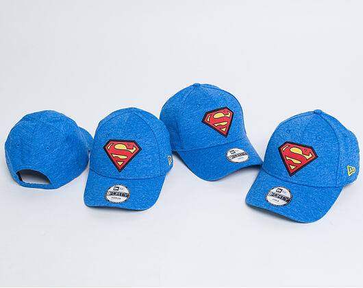 Dětská Kšiltovka New Era Character Jersey Superman 9FORTY Child Blue Azzure Strapback