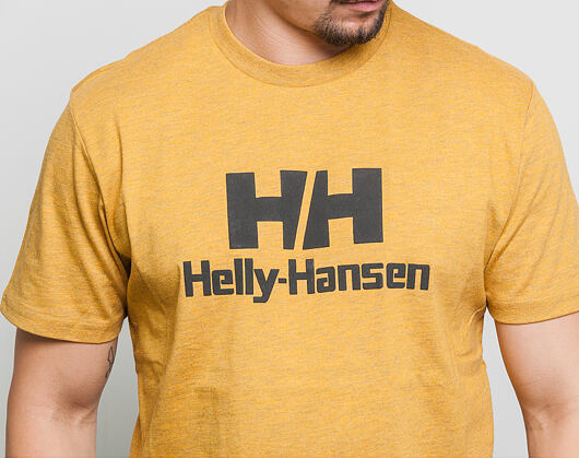 Triko Helly Hansen Logo T-Shirt Golden Glow Melange