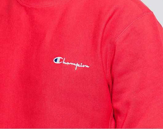 Mikina Champion Crewneck Sweatshirt Mini Classic Logo Red