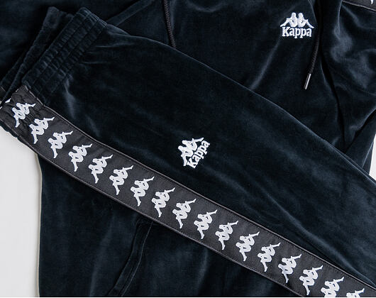 Dámská Velurová Mikina s Kapucí Kappa Authentic Asper Black/White