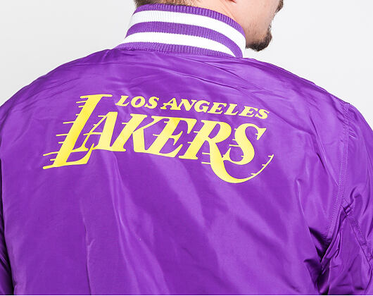 Bunda New Era Los Angeles Lakers NBA Team Apparel Bomber Purple