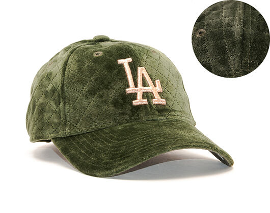 Dámská Kšiltovka New Era 9FORTY Los Angeles Dodgers Winter Pack WMNS New Olive/Rose Gold Strapback