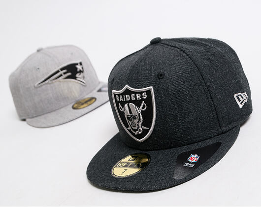 Kšiltovka New Era 59FIFTY Oakland Raiders Heather Black