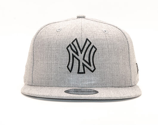 Kšiltovka New Era 9FIFTY New York Yankees Heather Essential Heather Grey/Black Snapback