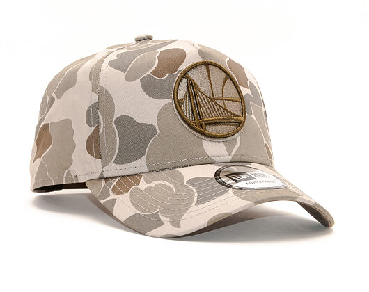 Kšiltovka New Era 9FORTY A-Frame Golden State Warriors Light Green Camo Snapback