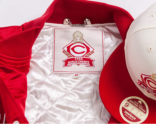 Bunda New Era Cincinnati Reds 1990 Ws Winners Varsity Jacket Scarlet