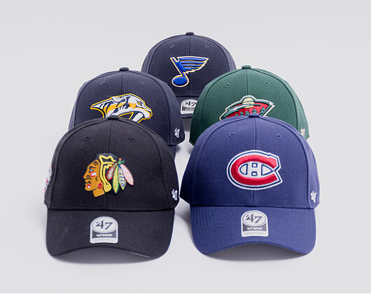 Kšiltovka 47 Brand Minnesota Wild MVP Dark Green Strapback