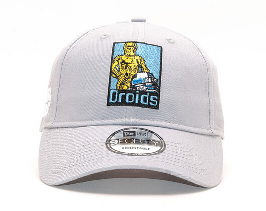 Kšiltovka New Era 9FORTY Star Wars Droids Gray Strapback