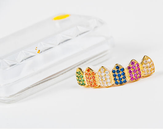 Pozlacené Zuby S Kamínky King Ice The Multi Colored Bottom Grillz