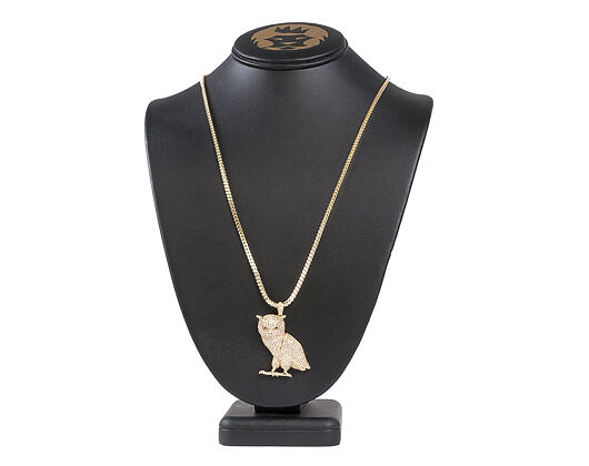 Pozlacený Řetízek King Ice Gold Owl Necklace