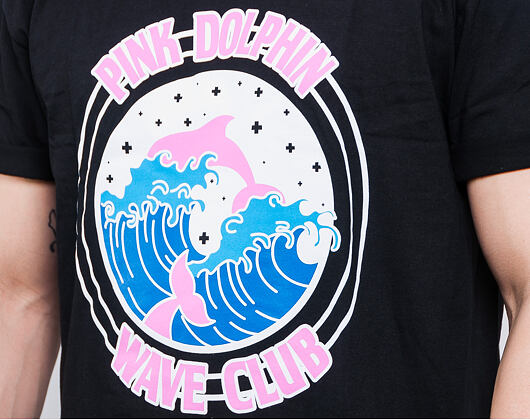 Triko Pink Dolphin Club Crest Tee Black