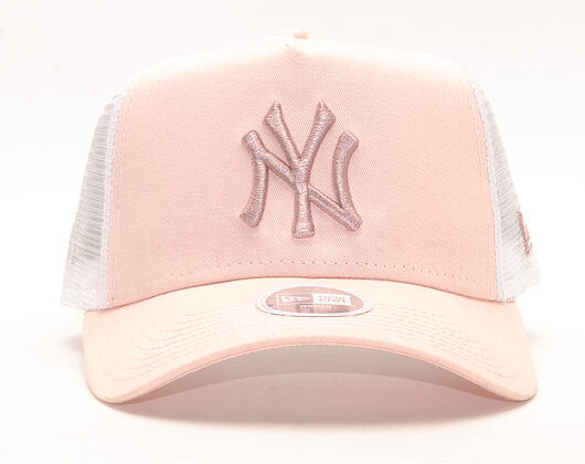 Dámská Kšiltovka New Era 9FORTY A-Frame Trucker New York Yankees Essential Pink Snapback