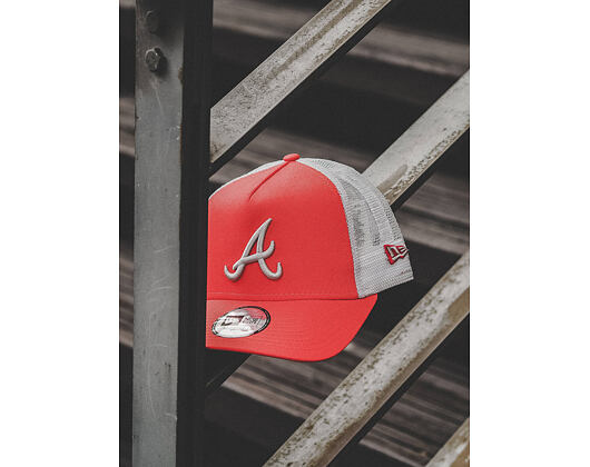 Kšiltovka New Era 9FORTY A-Frame Trucker Atlanta Braves Red/White Snapback