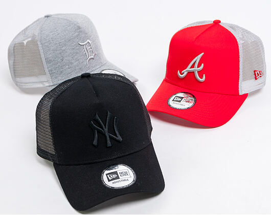 Kšiltovka New Era 9FORTY A-Frame Trucker Detroit Tigers Essential Jersey Gray/Gray Snapback