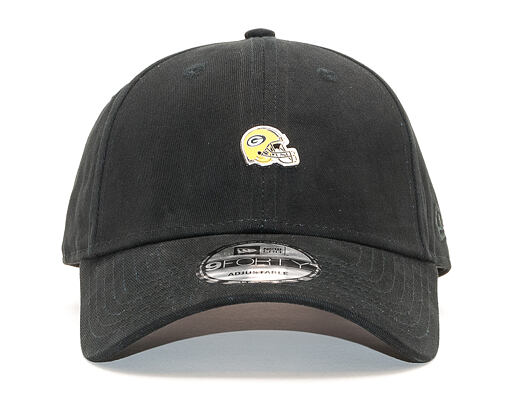 Kšiltovka New Era 9FORTY Green Bay Packers Pin Badge Black Strapback