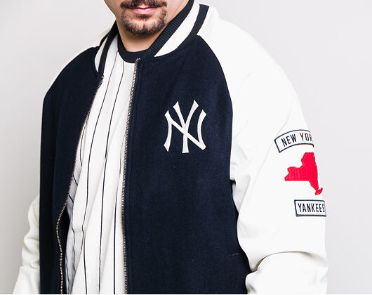 Bunda New Era New York Yankees Raglan Varsity Jacket Navy/White