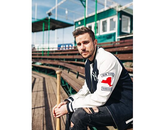 Bunda New Era New York Yankees Raglan Varsity Jacket Navy/White