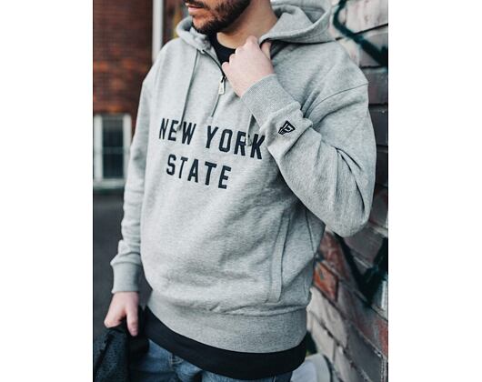 Mikina New Era New York State Hoody Light Grey Heather