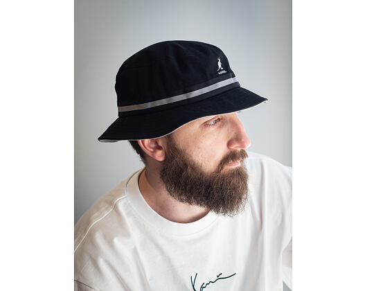 Klobouk Kangol Stripe Lahinch Black