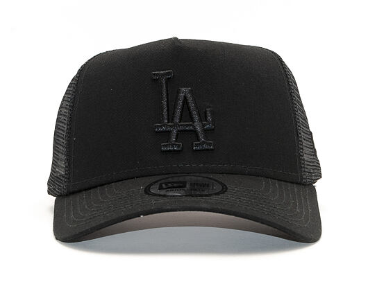 Kšiltovka New Era 9FORTY A-Frame Trucker Los Angeles Dodgers League Essential Black/Black