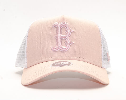Dámská Kšiltovka New Era 9FORTY A-Frame Trucker Baston Red Sox Essential Peach/White