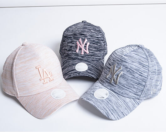Dámská Kšiltovka New Era 9FORTY A-Frame Trucker Los Angeles Dodgers Engineered Fit White/Satin/Peach