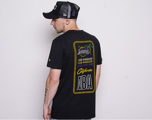 Triko New Era Los Angeles Lakers Neon Lights Black