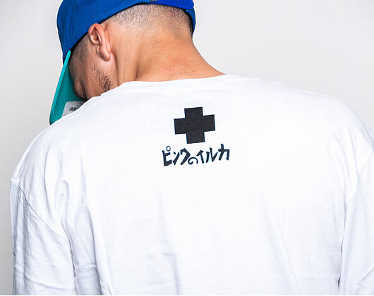 Triko Pink Dolphin Logo Grid White