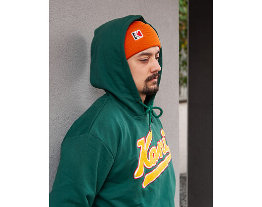 Mikina Karl Kani College Hoodie green/yellow