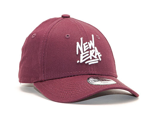Dětská Kšiltovka New Era 9FORTY Script Child Maroon / White Strapback