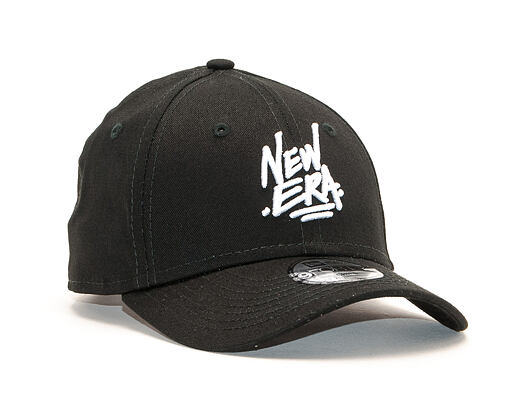 Dětská Kšiltovka New Era 9FORTY Script Child Black / White Strapback