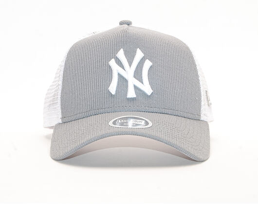 Dámská Kšiltovka New Era 9FORTY Trucker Ribbed Jersey New York Yankees Gray / Optic White Snapback