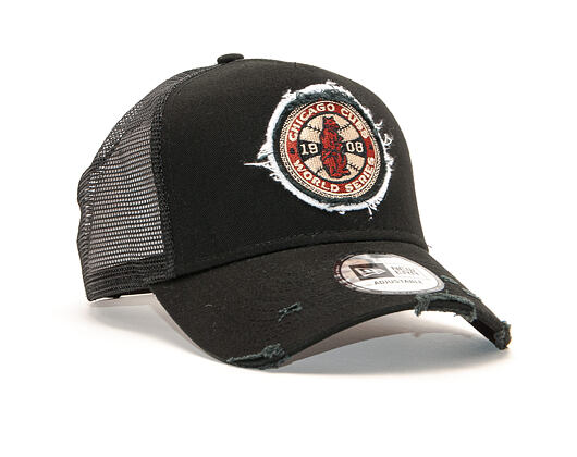 Kšiltovka New Era 9FORTY Trucker World Series Patch Chicago Cubs Black Snapback