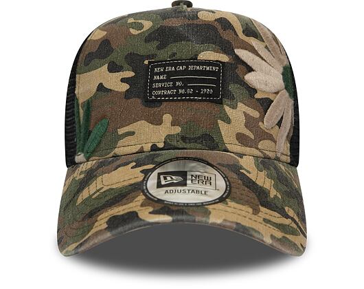 Kšiltovka New Era 9FORTY A-Frame Trucker Military FRG