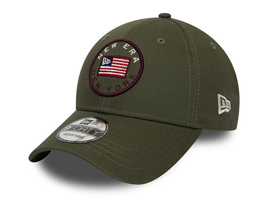 Kšiltovka New Era 9FORTY Flagged New Olive