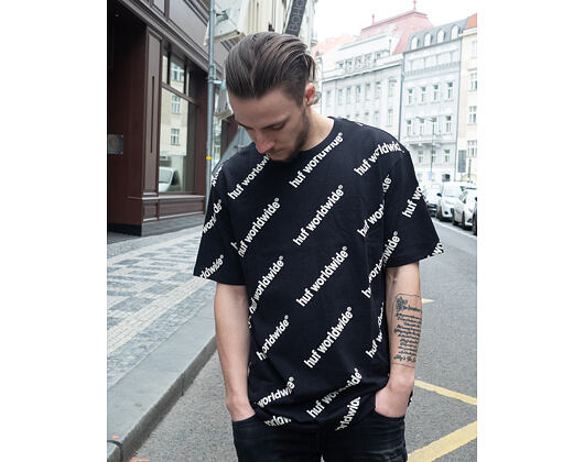 Triko HUF Campaign T-Shirt Black
