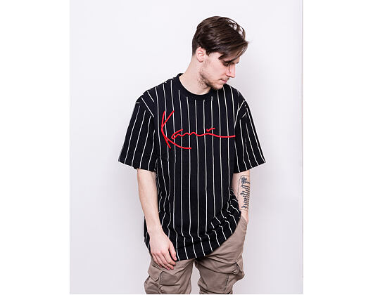 Triko Karl Kani Signature Pinscript Tee 6060587 Black/White/Red