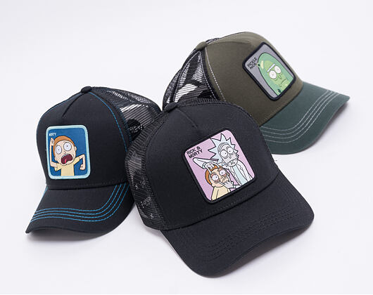 Kšiltovka Capslab - Trucker Rick and Morty - Black / Purple