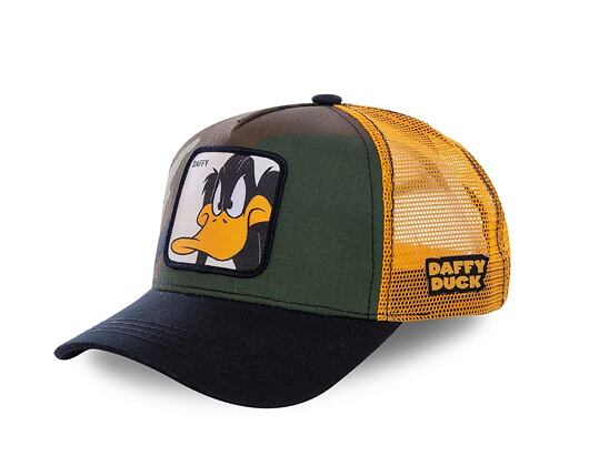 Kšiltovka Capslab Looney Tunes - Daffy Duck v.3 Trucker Camo / Yellow