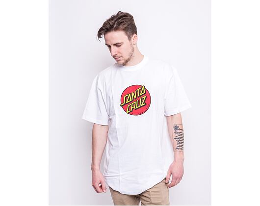 Triko Santa Cruz Classic Dot Tee White