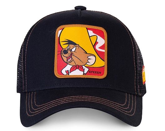 Kšiltovka Capslab Trucker - Looney Tunes - Speedy Gonzales - Black / Yellow