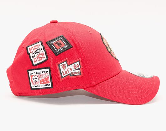 Kšiltovka New Era 9FORTY Side Multi Patch Manchester United Scarlet
