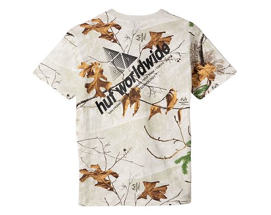 Triko HUF Realtree Peak Logo T-Shirt White
