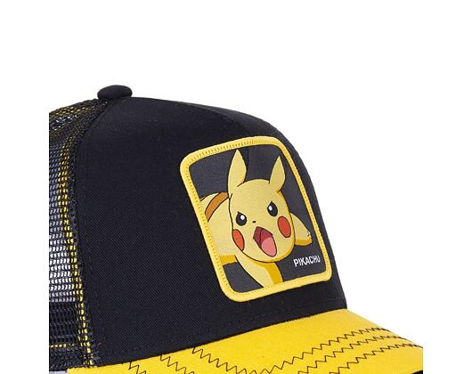 Kšiltovka Capslab Trucker - Pokémon - Pikachu - Black / Yellow