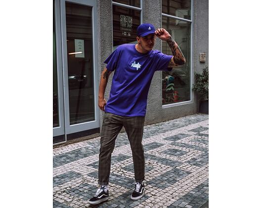 Triko HUF Landmark Logo Purple