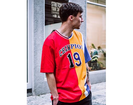 Triko Champion Crewneck T-Shirt Black/Red/Purple/Yellow 214515