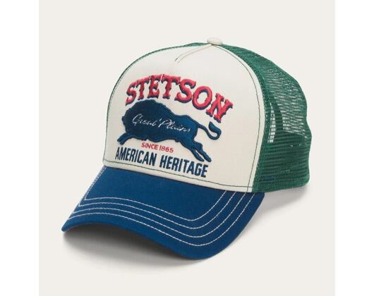 Kšiltovka Stetson Trucker Cap Great Plains 7751152 Geen/Stone/Blue