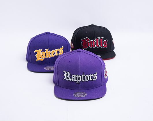 Kšiltovka Mitchell & Ness Old English Faded Snapback Toronto Raptors Purple