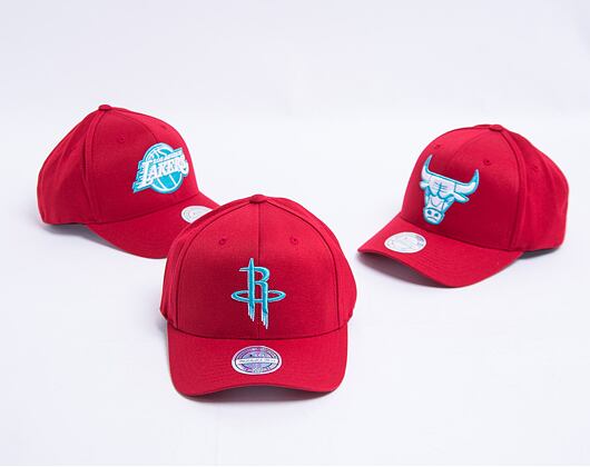 Kšiltovka Mitchell & Ness Red/Teal Snapback Houston Rockets